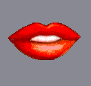 Gif animé bouche bisou
